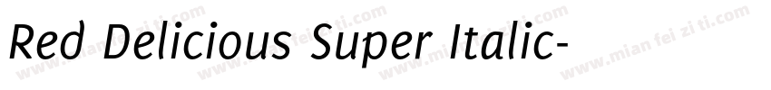 Red Delicious Super Italic字体转换